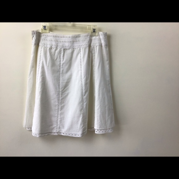 Apt. 9, P12, Wht.,Cut Work, Lace Trim, Skirt,NWOT. - Picture 6 of 11